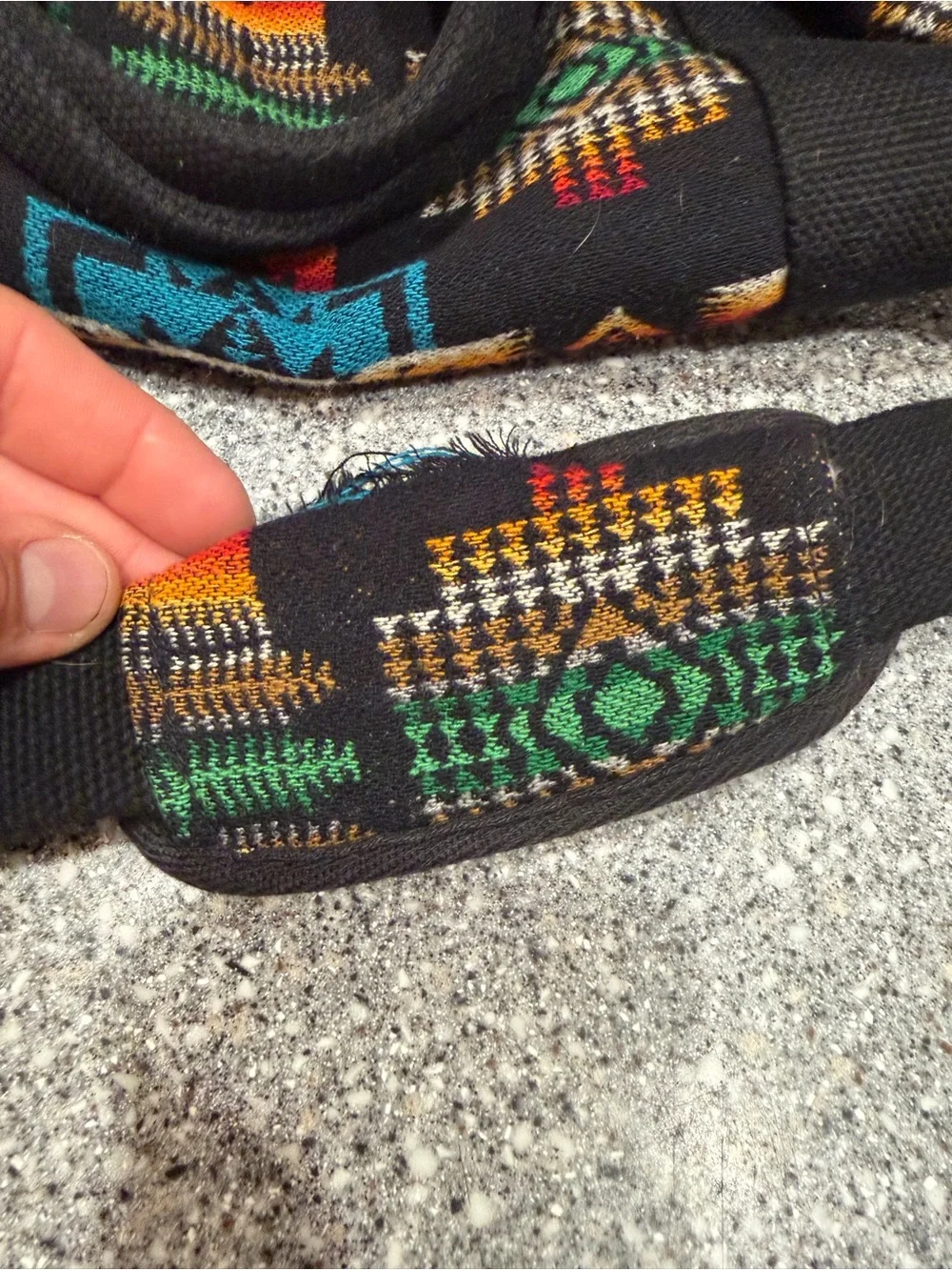 Pendleton Black with Turquoise & Orange Southwestern Pattern Duffel Bag